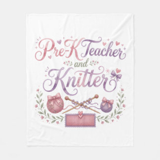 Couverture Polaire Enseignant de maternelle et tricoteuse | Plaid en