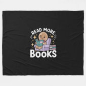 Couverture Polaire Enseignant de Noël Lire plus Livres Drôle (Devant (Horizontal))