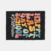 Couverture Polaire Enseignant De Vapeur Joyeux Jour De L'Enseignant D (Devant (Horizontal))