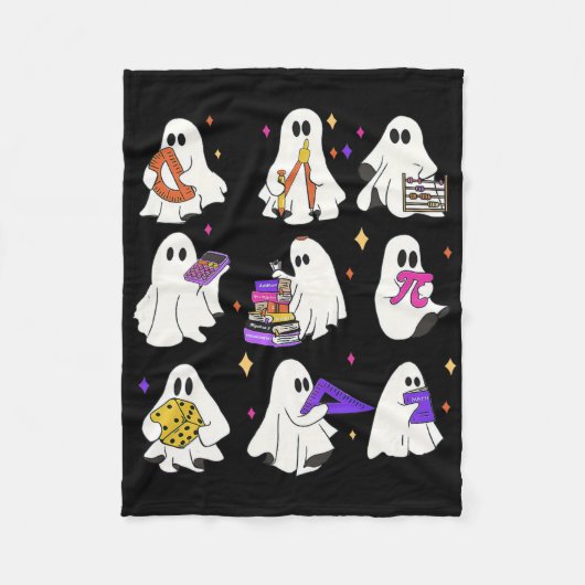 Couverture Polaire Enseignant des mathématiques d'Halloween (Devant)