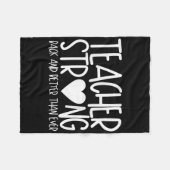 Couverture Polaire Enseignant Fort - Retour Et Meilleur Que Jamais -  (Devant (Horizontal))