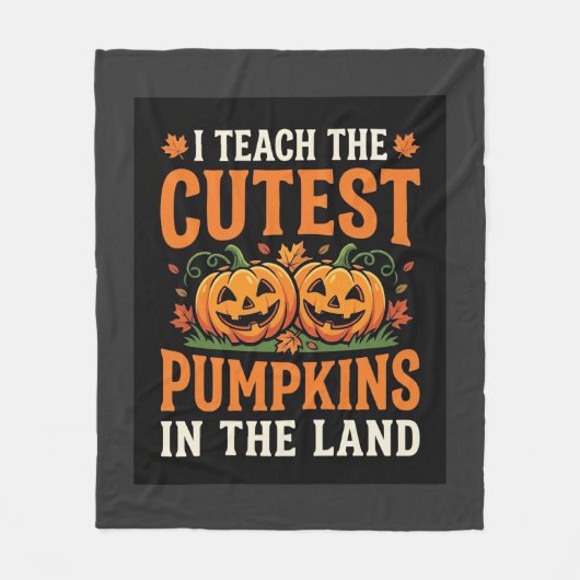 Couverture Polaire Enseignant Halloween Dessin de citrouilles le plus (Devant)