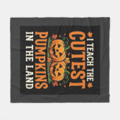 Couverture Polaire Enseignant Halloween Dessin de citrouilles le plus (Devant (Horizontal))