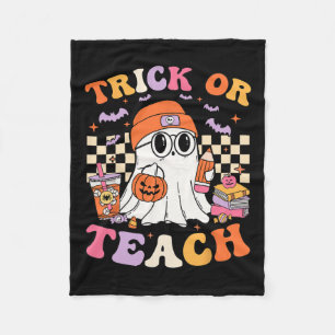 Couverture Polaire Enseignant Halloween Trick Ou Enseigner Cute Ghost
