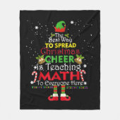 Couverture Polaire Enseignant Math Noël Chemise Elfe Noël Cheval (Devant)