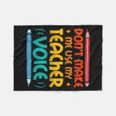 Couverture Polaire Enseignant Voix Enseignantlife École Primaire Ense (Devant (Horizontal))