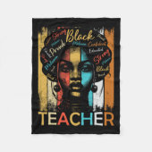 Couverture Polaire Enseignante d'Histoire Noire Femmes afro-américain (Devant)