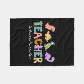 Couverture Polaire Enseignante Dinosaure Femme Enseignante Rex Funny  (Devant (Horizontal))