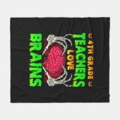 Couverture Polaire Enseignants de 4e année Cerveaux Squelette Salle d (Devant (Horizontal))