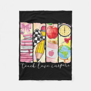 Couverture Polaire Enseigner Amour Inspirer Professeur Premier Jour D
