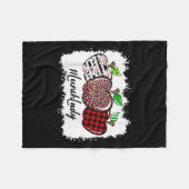 Couverture Polaire Enseigner Amour Insre Dame Déjeuner Léopard Rouge (Devant (Horizontal))