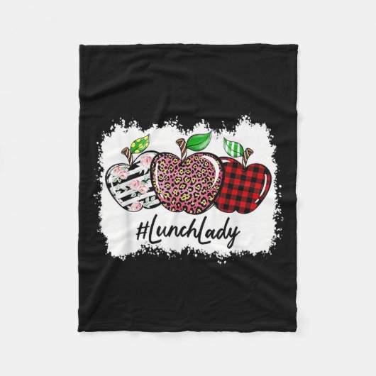 Couverture Polaire Enseigner Amour Insre Dame Déjeuner Léopard Rouge (Devant)