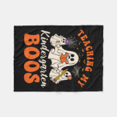 Couverture Polaire Enseigner Ma Maternelle Boos Retro Ghost Hallowee (Devant (Horizontal))