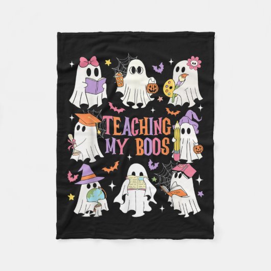 Couverture Polaire Enseigner Mes Boos Enseignant Cute Ghost Enseignan (Devant)