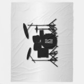 Couverture Polaire Ensemble de batterie Monogramme Argent (Devant)