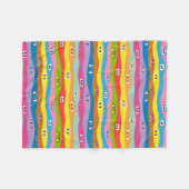 Couverture Polaire Ensemble Motif des yeux (Devant (Horizontal))