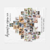 Couverture Polaire Ensemble nous faisons une famille 36 Photo Collage (Devant (Horizontal))