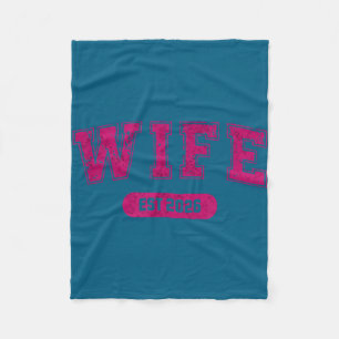 Couverture Polaire Enterrement de vie de garçon mariage femme et mari