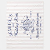 Couverture Polaire Enterrement de vie de jeune fille Coquillages Rose (Devant)