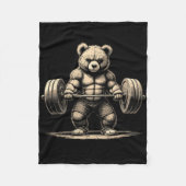 Couverture Polaire Entraînement Ours Deadlifter Funny Gym Tee Lifting (Devant)