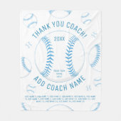 Couverture Polaire Entraîneur de baseball Merci Blue Team Joueurs Nom (Devant)