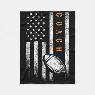 Couverture Polaire Entraîneur de football américain Drapeau Football