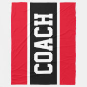 Couverture Polaire ENTRAÎNEUR Sportif Bright Red Black Stripes Athlét (Devant)