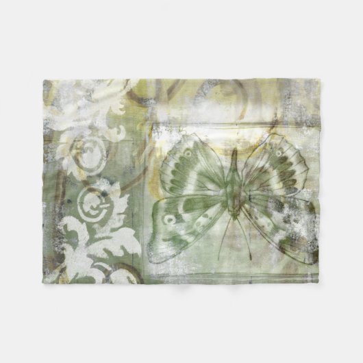 Couverture Polaire Entrée de papillon vert avec porte en fer (Devant (Horizontal))