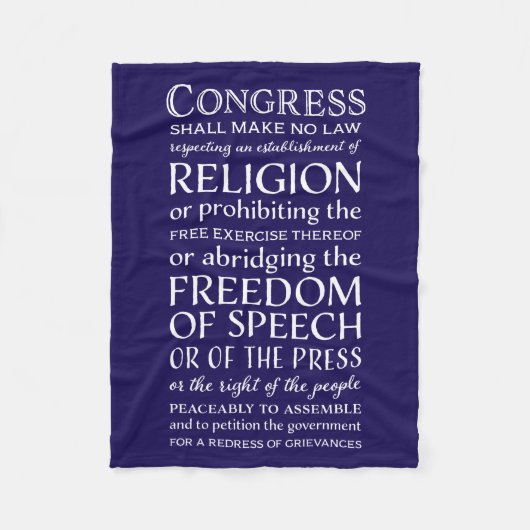 Couverture Polaire Enveloppe vous-même dans le premier amendement - (Devant)