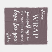 Couverture Polaire Envelopper sur mesure dans mon amour sans fin (Devant (Horizontal))
