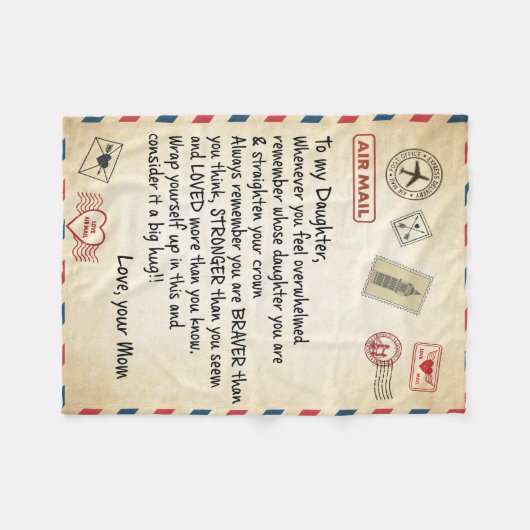 Couverture Polaire Envoyer un courrier à ma fille  (Devant (Horizontal))