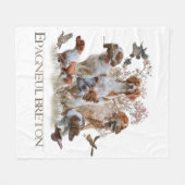 Couverture Polaire Epagneul Breton, Bretagne Espagne (Devant (Horizontal))