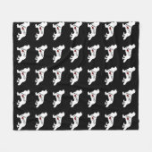 Couverture Polaire Épagneul cavalier du Roi Charles (Devant (Horizontal))