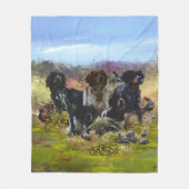 Couverture Polaire Épagneuls bretons, chasse aux oiseaux (Devant)
