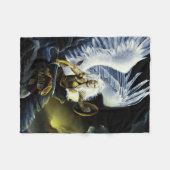 Couverture Polaire Épée d'ange guerrier de fantasy féroce (Devant (Horizontal))