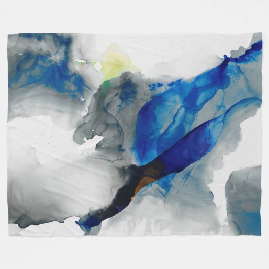 Couverture Polaire Éphémère - bleu et gris (Devant (Horizontal))