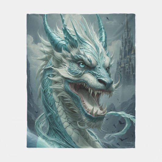 Couverture Polaire Epic Blue Storm Dragon (Devant)