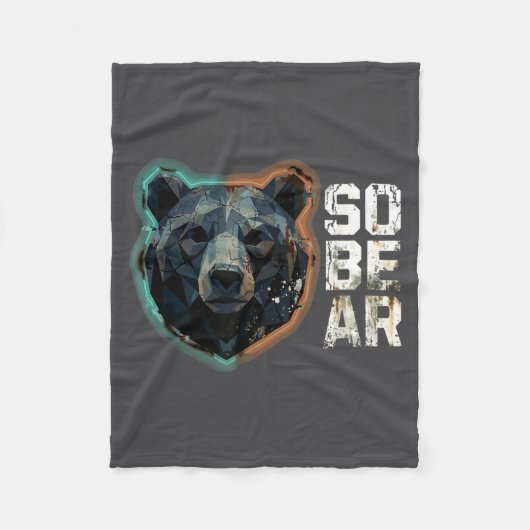 Couverture Polaire Epic Pun Sober Bear SoBear Recovery Sobriety (Devant)