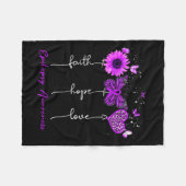 Couverture Polaire Epilepsie Conscience foi Espoir Amour Leopard Sunf (Devant (Horizontal))