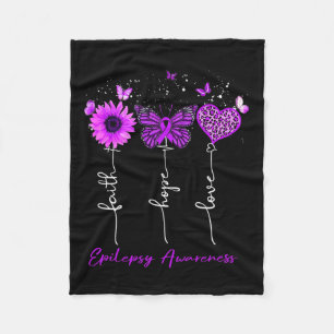 Couverture Polaire Epilepsie Conscience foi Espoir Amour Leopard Sunf