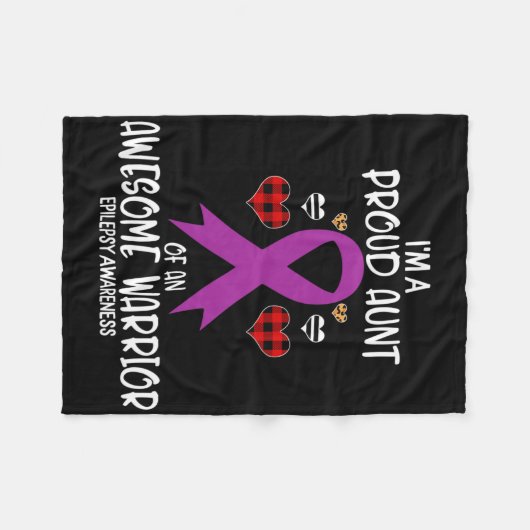 Couverture Polaire Epilepsie Conscience Je suis fière Tante De Magnif (Devant (Horizontal))