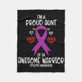Couverture Polaire Epilepsie Conscience Je suis fière Tante De Magnif (Devant)