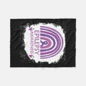 Couverture Polaire Epilepsie Sensibilisation Bleu Arc-en-ciel Violet  (Devant (Horizontal))