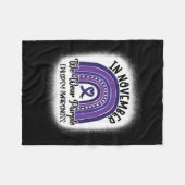 Couverture Polaire Epilepsie Sensibilisation Bleu Arc-en-ciel Violet (Devant (Horizontal))