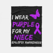 Couverture Polaire Epilepsie Sensibilisation Je Porte Du Violet Pour (Devant)