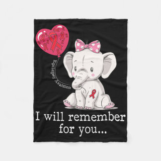 Couverture Polaire Epilepsy Awareness Elephant 