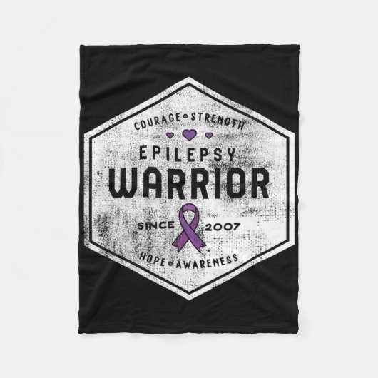 Couverture Polaire Epilepsy Awareness Epilepsy Warrior Since 2007  (Devant)