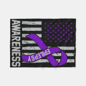 Couverture Polaire Epilepsy Awareness Epileptic Warrior Survivor 19 (Devant (Horizontal))