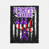 Couverture Polaire Epilepsy Awareness Epileptic Warrior Survivor 22  (Devant)