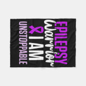 Couverture Polaire Epilepsy Awareness Epileptic Warrior Survivor 23 (Devant (Horizontal))